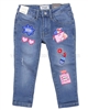 Mayoral Girl's Denim Pants with Appliques
