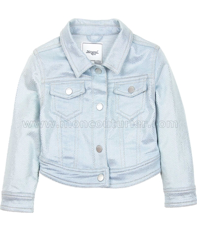 Mayoral Girl's Twill Jacket with Dot Print
