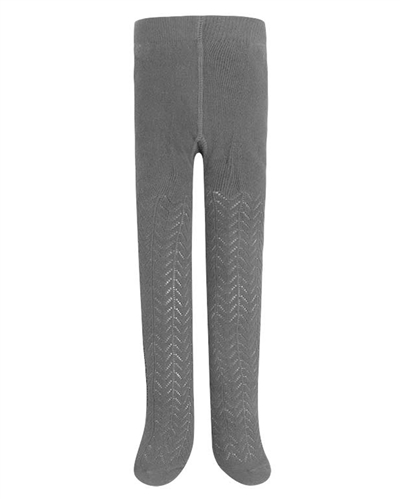 Mayoral Girl's Gray Striped Open Knit Tights