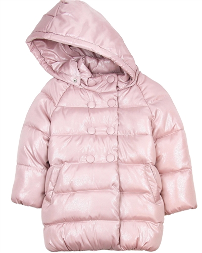 Mayoral Girl's Pink Shiny Coat