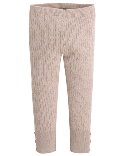 Mayoral Girl's Taupe Knit Leggings
