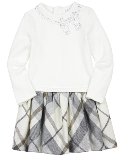 Mayoral Girl's By-material Knit and Plaid Dress