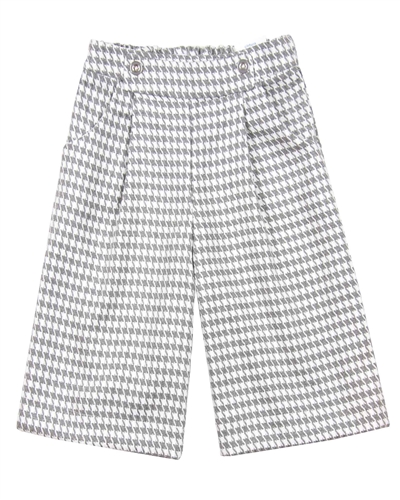 Mayoral Girl's Culotte Pants in Houndstooth Pattern