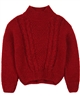 Mayoral Girl's Cable Knit Pullover in Carmine
