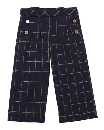 Mayoral Girl's Plaid Pants with Suspenders
