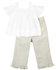 Mayoral Girl's Linen Blouse and Pants Set