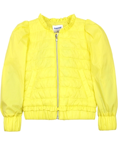 Mayoral Girl's Quilted Windbreaker with Puffed Sleeves