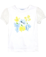 Mayoral Girl's T-shirt with Tulle Plumetti Sleeves