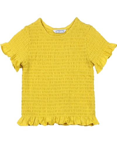 Mayoral Girl's Smocked Top in Yellow