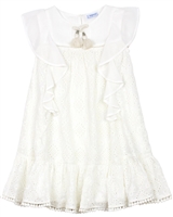 Mayoral Girl's Chiffon Eyelet Dress with Flounces