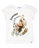 Mayoral Girl's Striped T-shirt with Girl Print