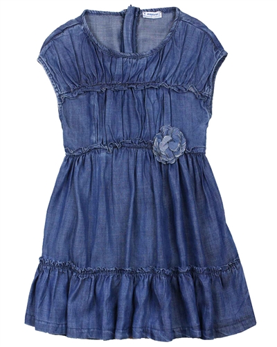 Mayoral Girl's Tiered Chambray Dress