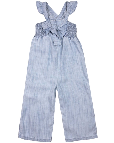 Mayoral Girl's Bleached Chambray Jumpsuit