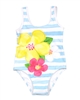 Mayoral Girl's One-piece Swimsuit in Stripes and Flower Print