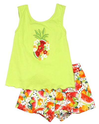 Mayoral Girl's Tank Top and Shorts in Fruits Print