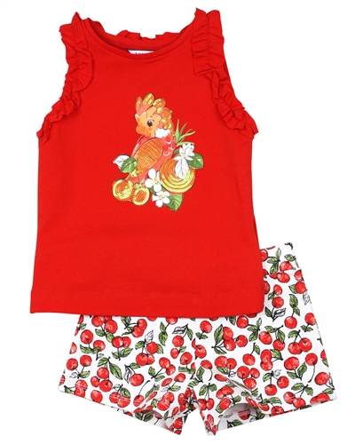 Mayoral Girl's Tank Top and Shorts in Cherry Print