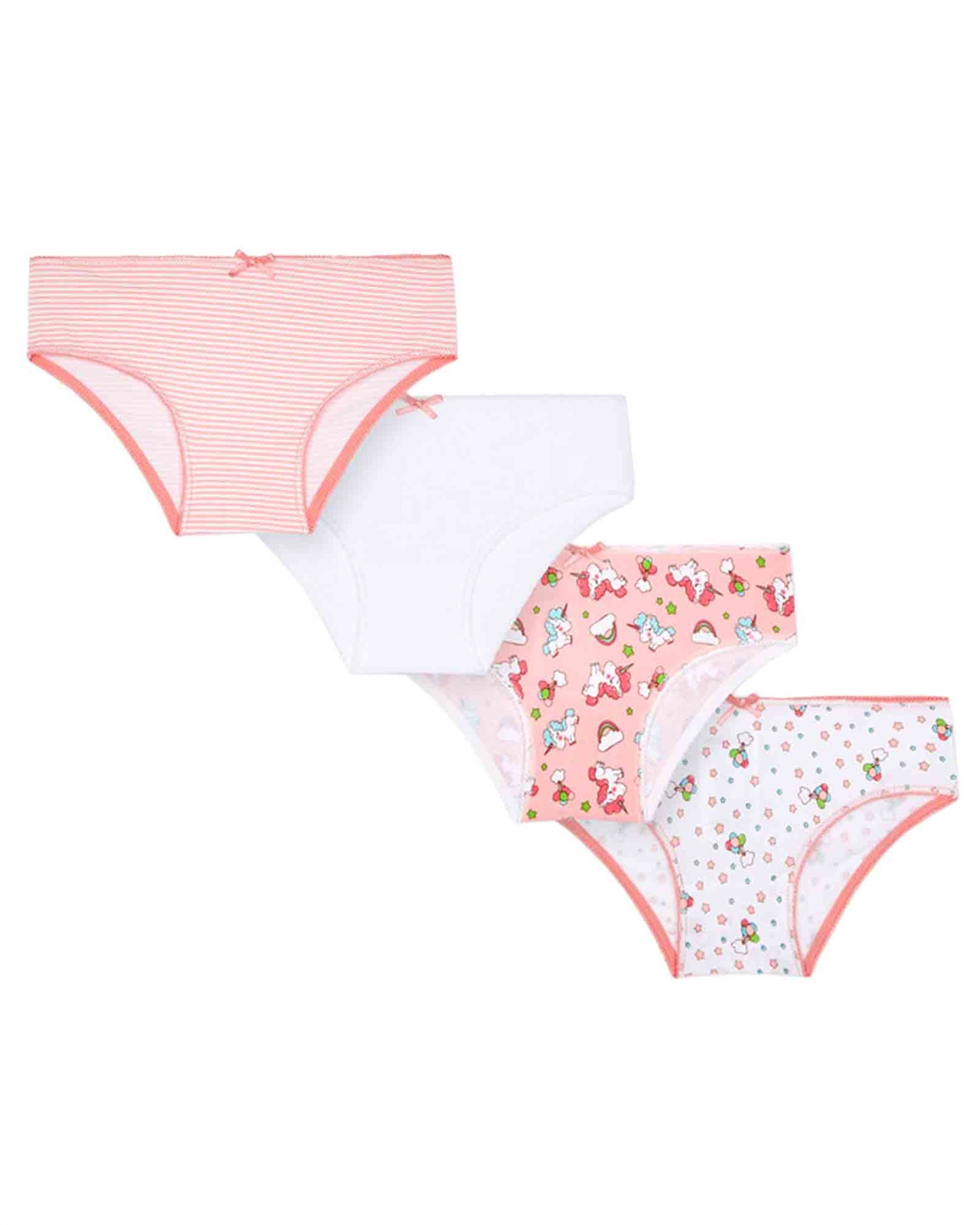 MAYORAL Girl's 4-piece Underwear Set in Coral, Sizes 2-10