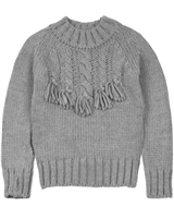 Mayoral Girl's Chunky Knit Sweater in Grey