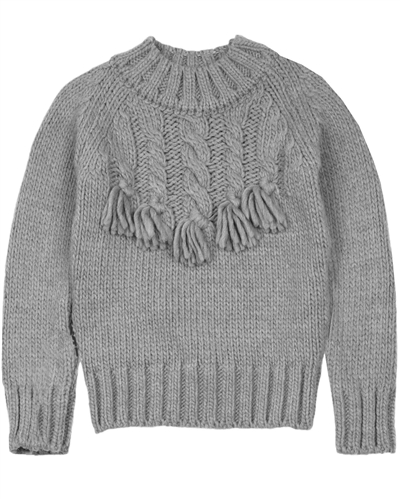 Mayoral Girl's Chunky Knit Sweater in Grey