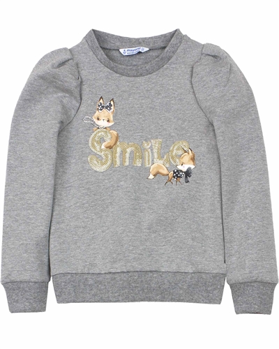 Mayoral Girl's Sweatshirt with Puffed Sleeves