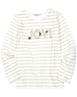 Mayoral Girl's Striped Top with Embroidery