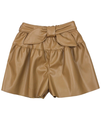 Mayoral Girl's Wide Leg Pleather Shorts