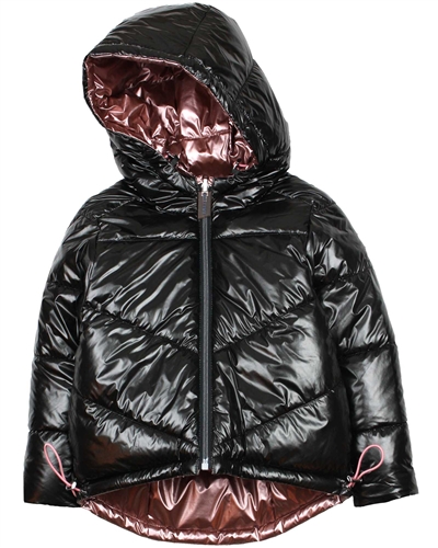 Mayoral Girl's Reversible Short Puffer Jacket in Pink