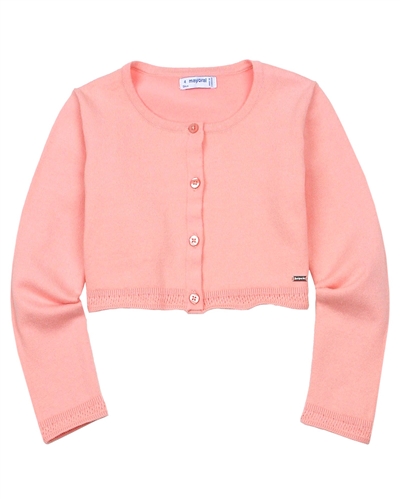 Mayoral Girl's Cropped Knit Cardigan