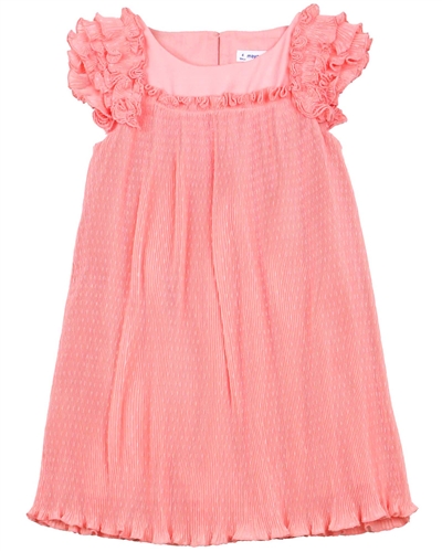 Mayoral Girl's Pleated Plumeti Dress