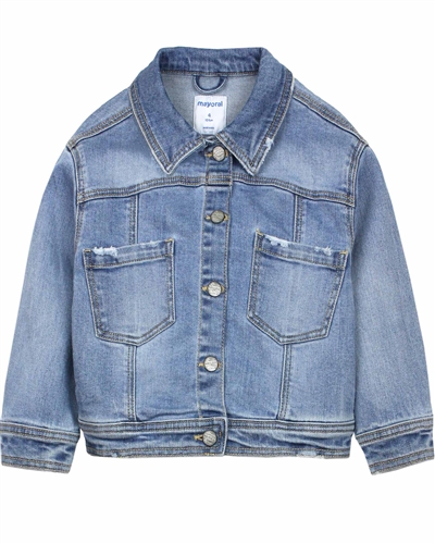 Mayoral Girl's Jean Jacket in Distressed Look