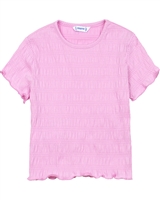 Mayoral Girl's Cropped Jacquard Jersey Top in Pink