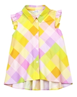 Mayoral Girl's Multicolour Plaid Blouse