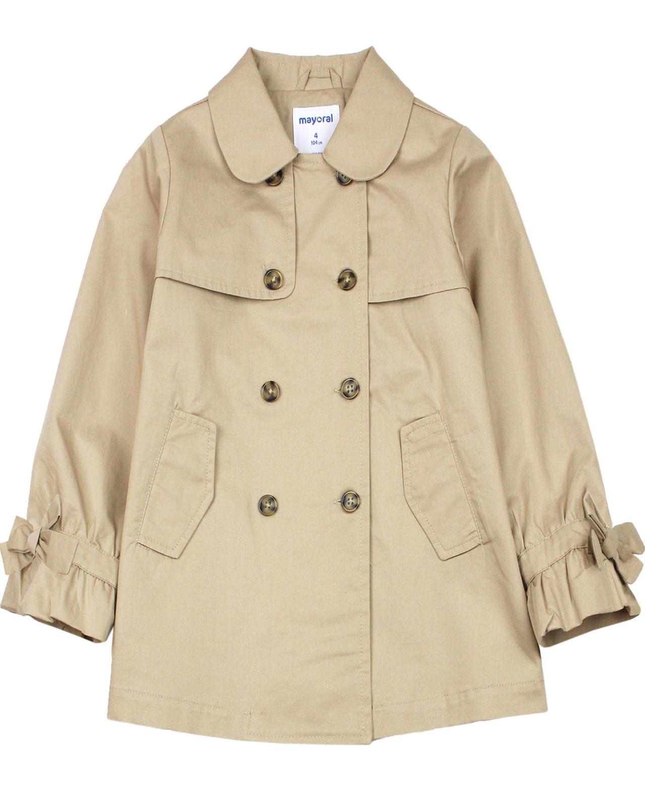 Mayoral Girl's Trench Coat with Pleated Back - Mayoral - Mayoral Spring ...