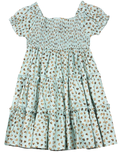 Mayoral Girl's Tiered Dress in Hearts Print