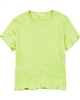 Mayoral Girl's Cropped Jacquard Jersey Top in Lime