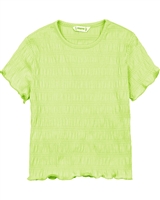 Mayoral Girl's Cropped Jacquard Jersey Top in Lime