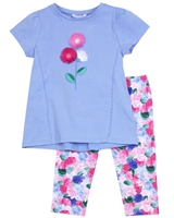 Mayoral Girl's Tunic and Leggings Set with Flower Embroidery