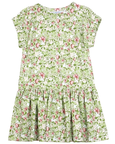 Mayoral Girl's Printed Jersey Dress in Sage