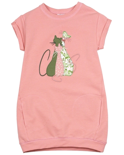 Mayoral Girl's Terry Dress with Cats Applique