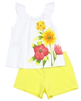 Mayoral Girl's Shorts and Tank Top Set in Yellow