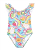 Mayoral Girl's Swimsuit in Fruits Print