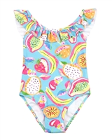 Mayoral Girl's Swimsuit in Fruits Print