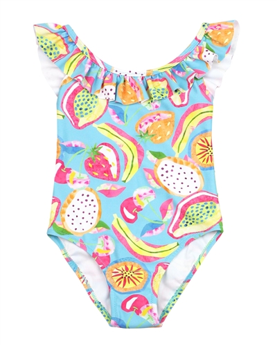Mayoral Girl's Swimsuit in Fruits Print