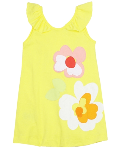 Mayoral Girl's Tank Dress with Floral Applique