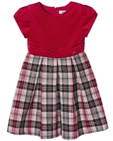 Mayoral Girl's Velvet and Plaid Party Dress