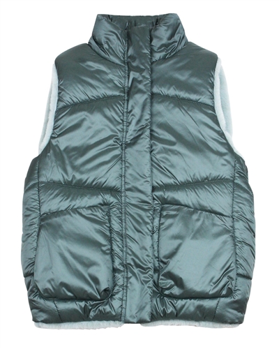Mayoral Girl's Reversible Faux Fur Puffer Vest