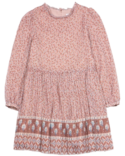 Mayoral Girl's Pleated Chiffon Dress