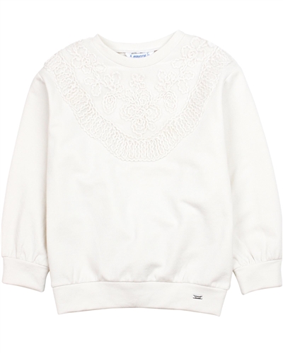 Mayoral Girl's Sweatshirt with Embroidery