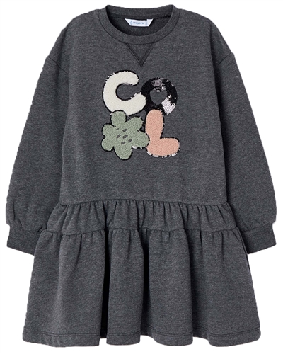Mayoral Girl's Sweatshirt Dress with Boucle Applique