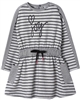 Mayoral Girl's Striped Terry Dress in Grey